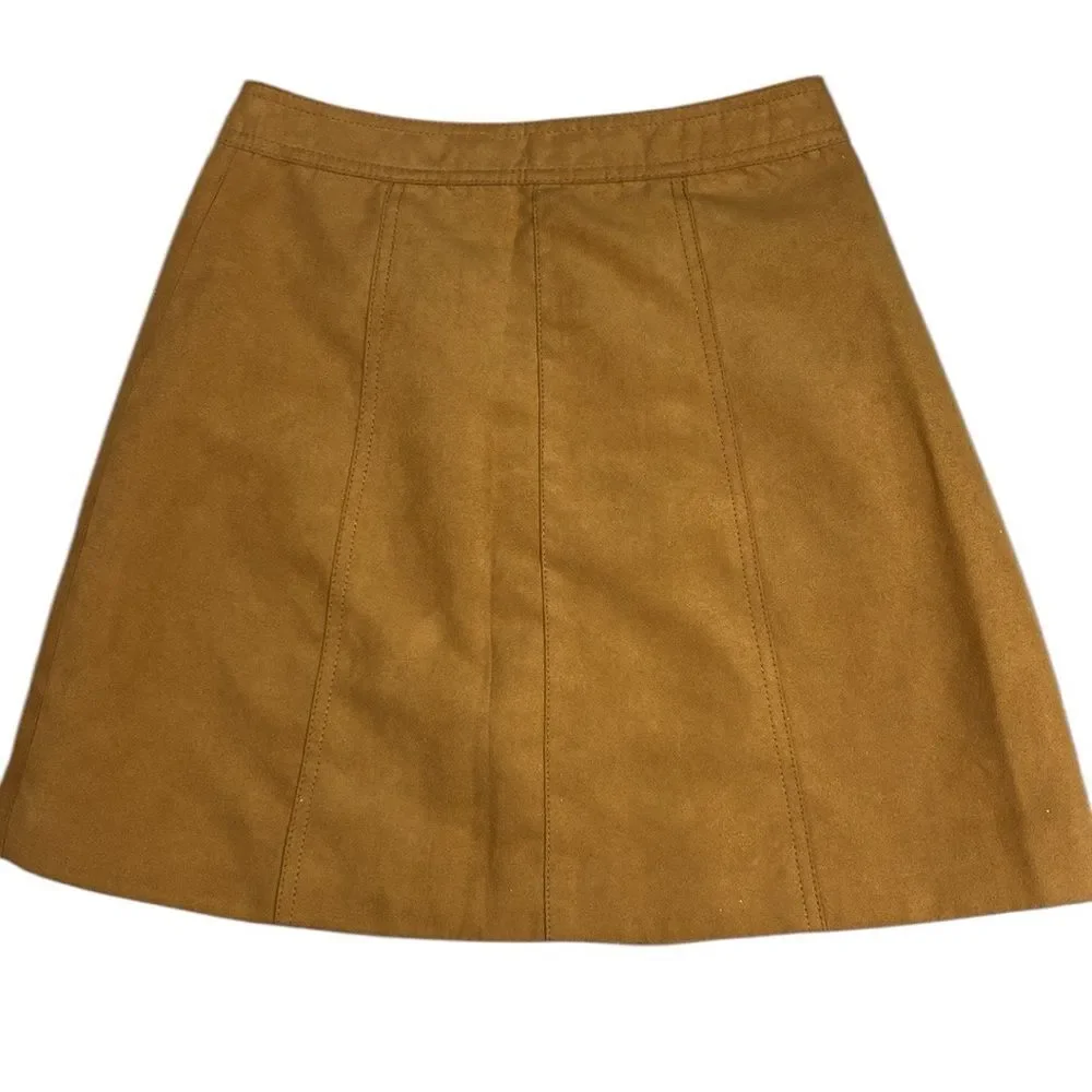 H&M Faux Suede Snap Front Skirt - Picture 3 of 10